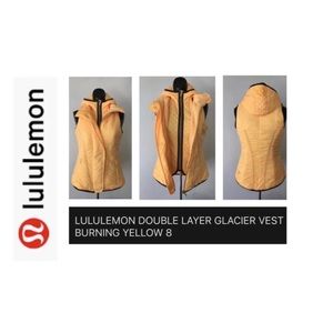 Lululemon Glacier Vest. Burning Yellow. Sz 8